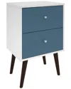 Manhattan Comfort Liberty Nightstand 2.0 In White