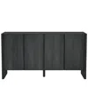 Manhattan Comfort Linda Modern 60in Sideboard (4-shelf) In Black