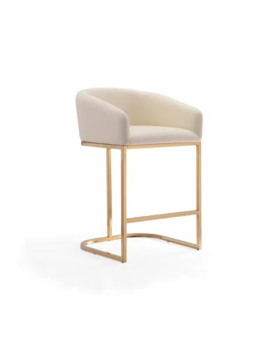 Manhattan Comfort Louvre 36" Leatherette Upholstered Counter Stool