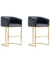 Manhattan Comfort Louvre Mid-century Modern Leathe