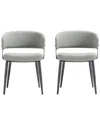 Manhattan Comfort Luce Stone Grey Textured Leather In Gray