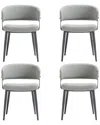 Manhattan Comfort Luce Stone Grey Textured Leather In Gray