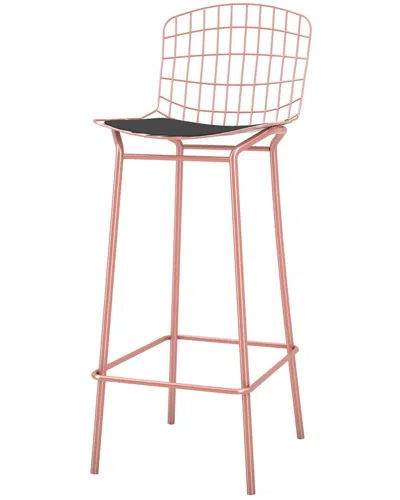 Manhattan Comfort Madeline Barstool In Pink