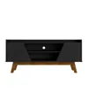 Manhattan Comfort Marcus 53.14" Medium Density Fiberboard 4-shelf Tv Stand In Matte Black