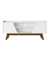 Manhattan Comfort Marcus 53.14" Medium Density Fiberboard 4-shelf Tv Stand In White