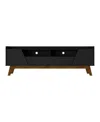 Manhattan Comfort Marcus 70.86" Medium Density Fiberboard 4-shelf Tv Stand In Matte Black