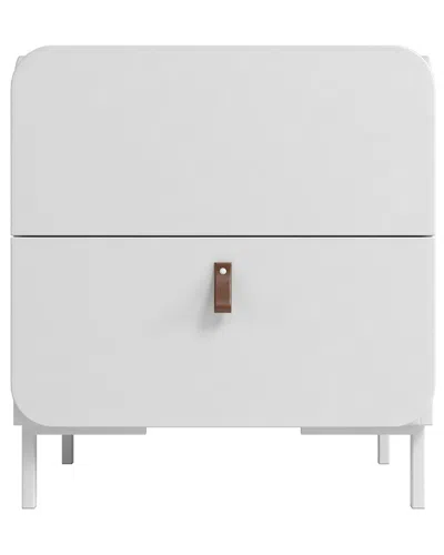 Manhattan Comfort Mid-century Modern Bogardus Nightstand In White