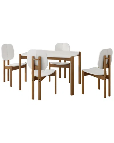 MANHATTAN COMFORT MANHATTAN COMFORT MID-CENTURY MODERN GALES 5PC 47IN DINING TABLE SET