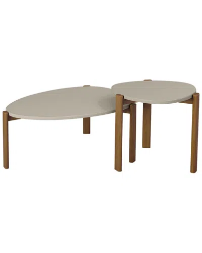 MANHATTAN COMFORT MANHATTAN COMFORT MID-CENTURY MODERN GALES END TABLE & COFFEE TABLE