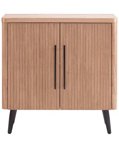 Manhattan Comfort Mid Century-modern Jodie Accent Cabinet In Brown