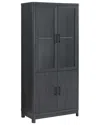 Manhattan Comfort Mid Century-modern Jodie Bookcase In Grey
