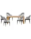 Manhattan Comfort Modern 7pc Full Dining Set