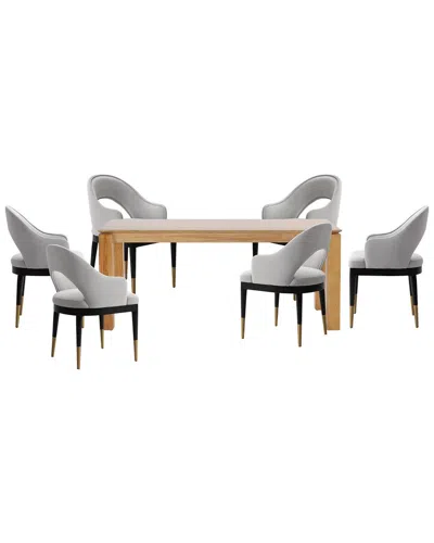 Manhattan Comfort Modern 7pc Full Dining Set In Multi