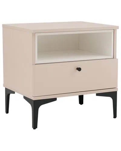 Manhattan Comfort Modern Amara Nightstand In Pink