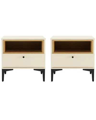 Manhattan Comfort Modern Amara Nightstand In White