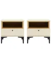 Manhattan Comfort Modern Amara Nightstand In White