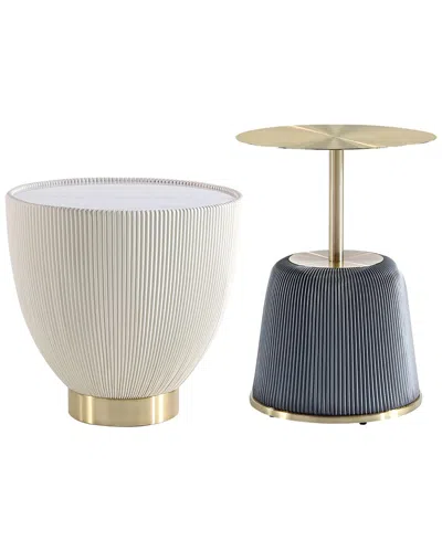 Manhattan Comfort Modern Anderson 1 & 2 Upholstered End Tables