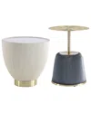 Manhattan Comfort Modern Anderson 1 & 2 Upholstered End Tables