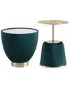 Manhattan Comfort Modern Anderson 1 & 2 Upholstered End Tables