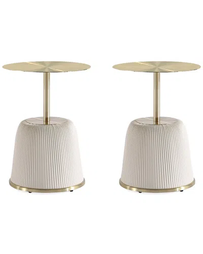 Manhattan Comfort Modern Anderson 1 Upholstered End Table