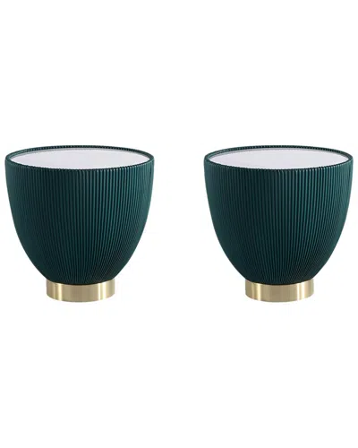 MANHATTAN COMFORT MANHATTAN COMFORT MODERN ANDERSON 2 UPHOLSTERED END TABLE
