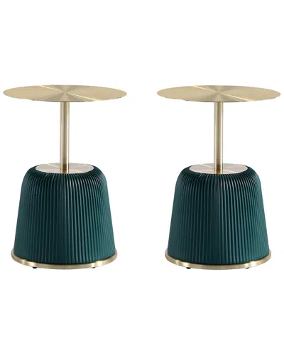 Manhattan Comfort Modern Anderson End Table 1.0 Up In Green