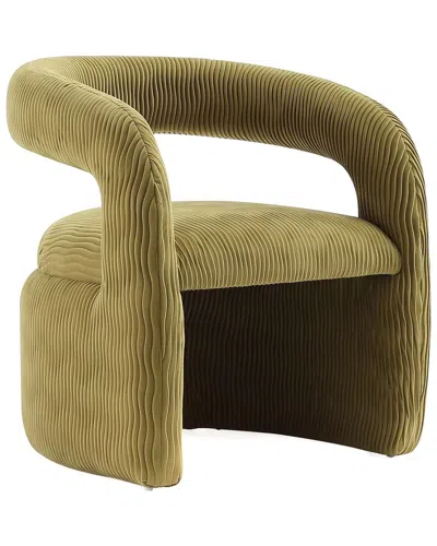 Manhattan Comfort Modern Corvette Velvet Dining Chair In Green