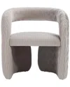 Manhattan Comfort Modern Corvette Velvet Dining Chair In Grey