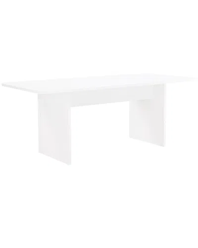 Manhattan Comfort Modern Ella 78.7in Dining Table For 6 In White