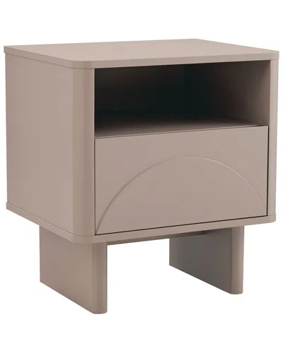 Manhattan Comfort Modern Ella Nightstand In Brown