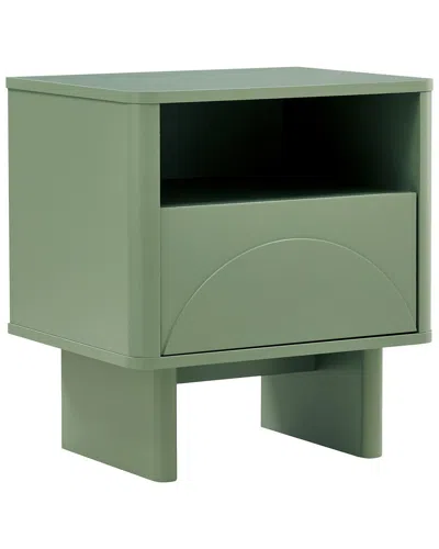 Manhattan Comfort Modern Ella Nightstand In Green