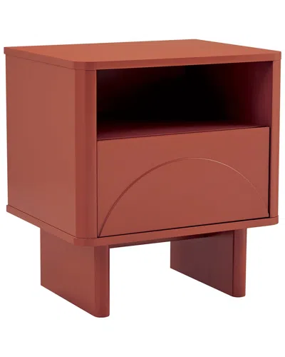 Manhattan Comfort Modern Ella Nightstand In Orange