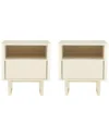Manhattan Comfort Modern Ella Nightstand In White