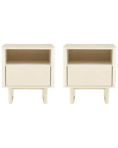 Manhattan Comfort Modern Ella Nightstand In White
