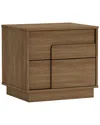 Manhattan Comfort Modern Horizon Nightstand In Brown