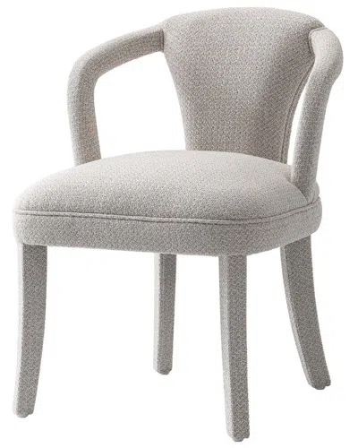 Manhattan Comfort Modern Palmer Tweed Dining Armchair In Silver