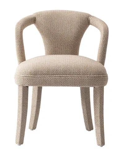 Manhattan Comfort Modern Palmer Tweed Dining Armchair In Brown