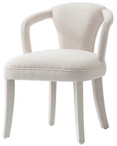 Manhattan Comfort Modern Palmer Tweed Dining Armchair In White