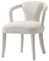 Manhattan Comfort Modern Palmer Tweed Dining Armchair In White
