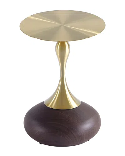 Manhattan Comfort Modern Patchin End Table In Gold