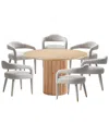 Manhattan Comfort Modern Round Dining Table & Chairs Set