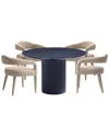 Manhattan Comfort Modern Round Dining Table & Chairs Set