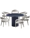 Manhattan Comfort Modern Round Dining Table & Chairs Set
