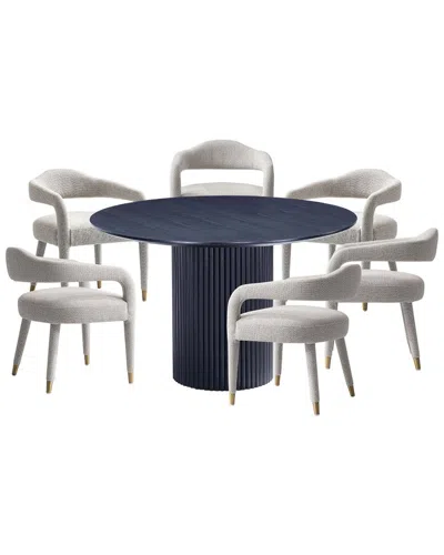 MANHATTAN COMFORT MANHATTAN COMFORT MODERN ROUND DINING TABLE & CHAIRS SET