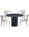 MANHATTAN COMFORT MANHATTAN COMFORT MODERN ROUND DINING TABLE & CHAIRS SET