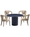 Manhattan Comfort Modern Round Dining Table & Chairs Set