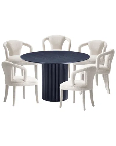 Manhattan Comfort Modern Round Dining Table & Chairs Set