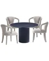 Manhattan Comfort Modern Round Dining Table & Chairs Set
