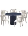 Manhattan Comfort Modern Round Dining Table & Chairs Set