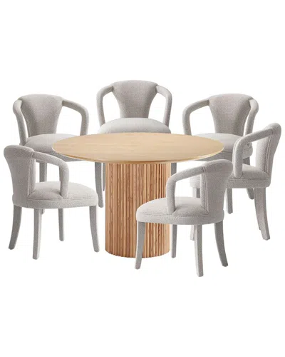 MANHATTAN COMFORT MANHATTAN COMFORT MODERN ROUND DINING TABLE & CHAIRS SET